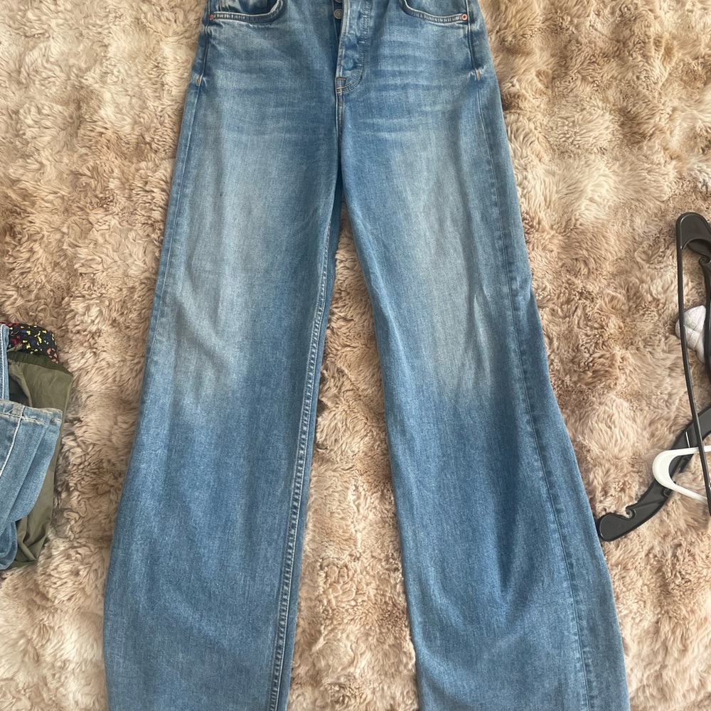 GRLFRND Light Blue Flare Jeans